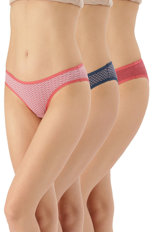 Low Rise Printed Bikini (Pack of 3)