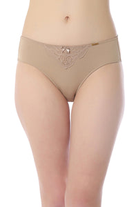 Lace Elegance Bikini Panty - Stucco - color option