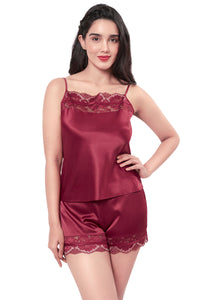 Eternal Bliss Sleeveless Sleep Cami - Red Berry thumbnail 1