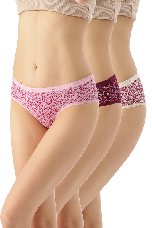 Printed Low Rise Hipster (Pack of 3)