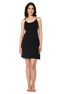 Satin Edge Sleep Chemise - Black - color option