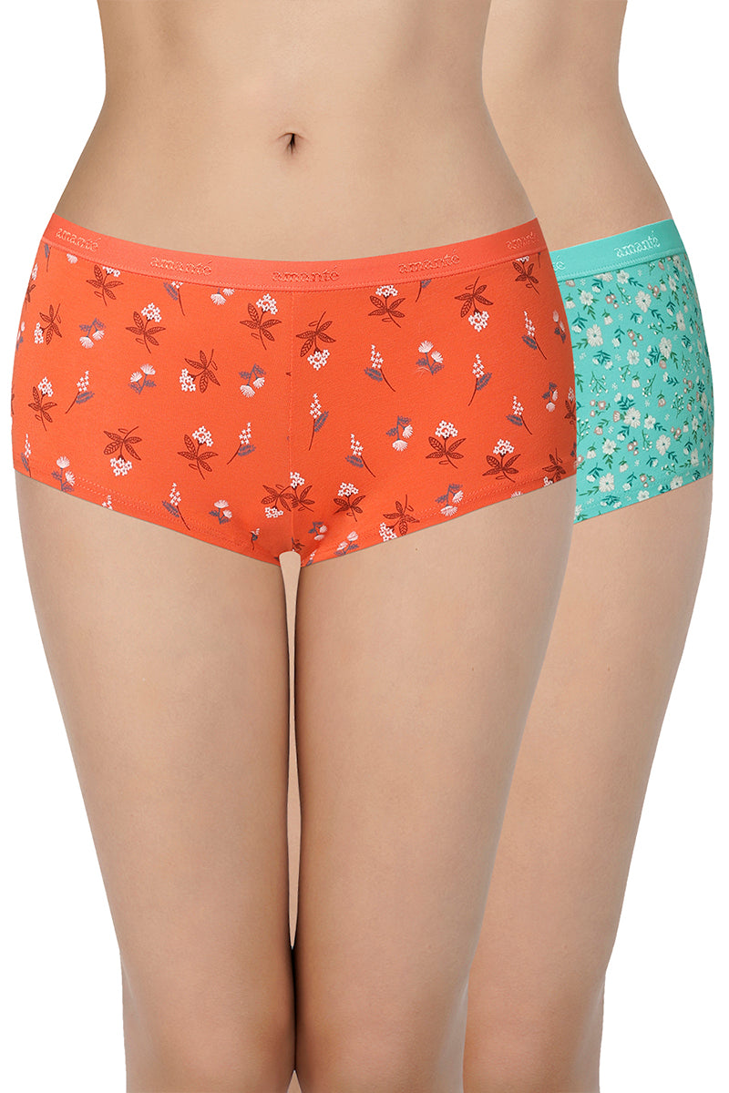 Solid Low Rise Boyshorts (Pack of 2) - C516 - Image 1 of 5