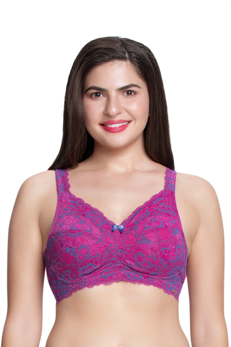 Magic Support Non Padded Non-Wired Full Coverage Bra - Wild Rose