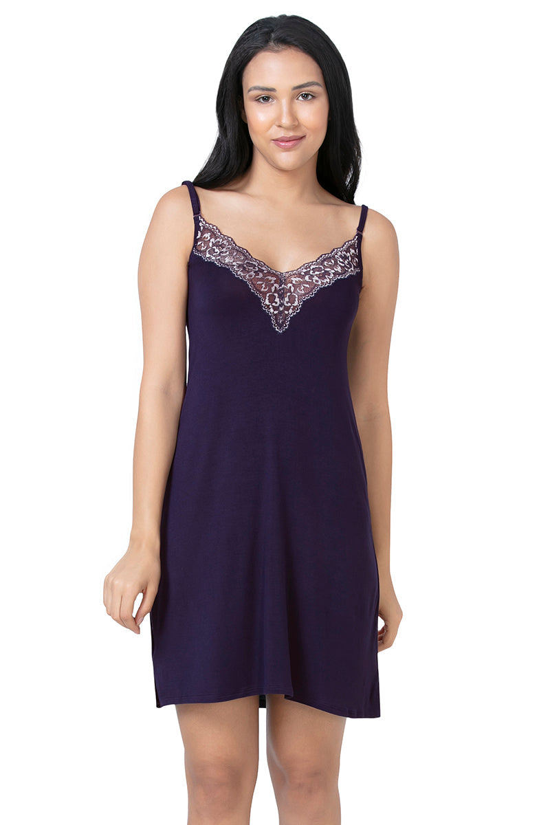 Lace Touch Sleep Chemise - Midnight
