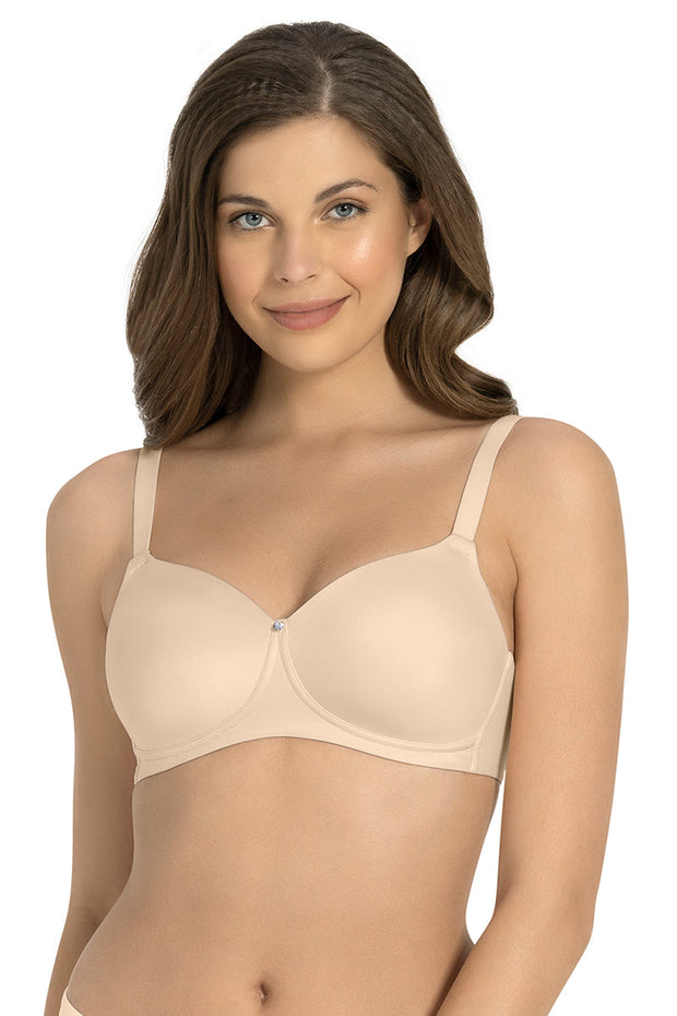 Cloudsoft Padded & Non-wired Bra - Almond