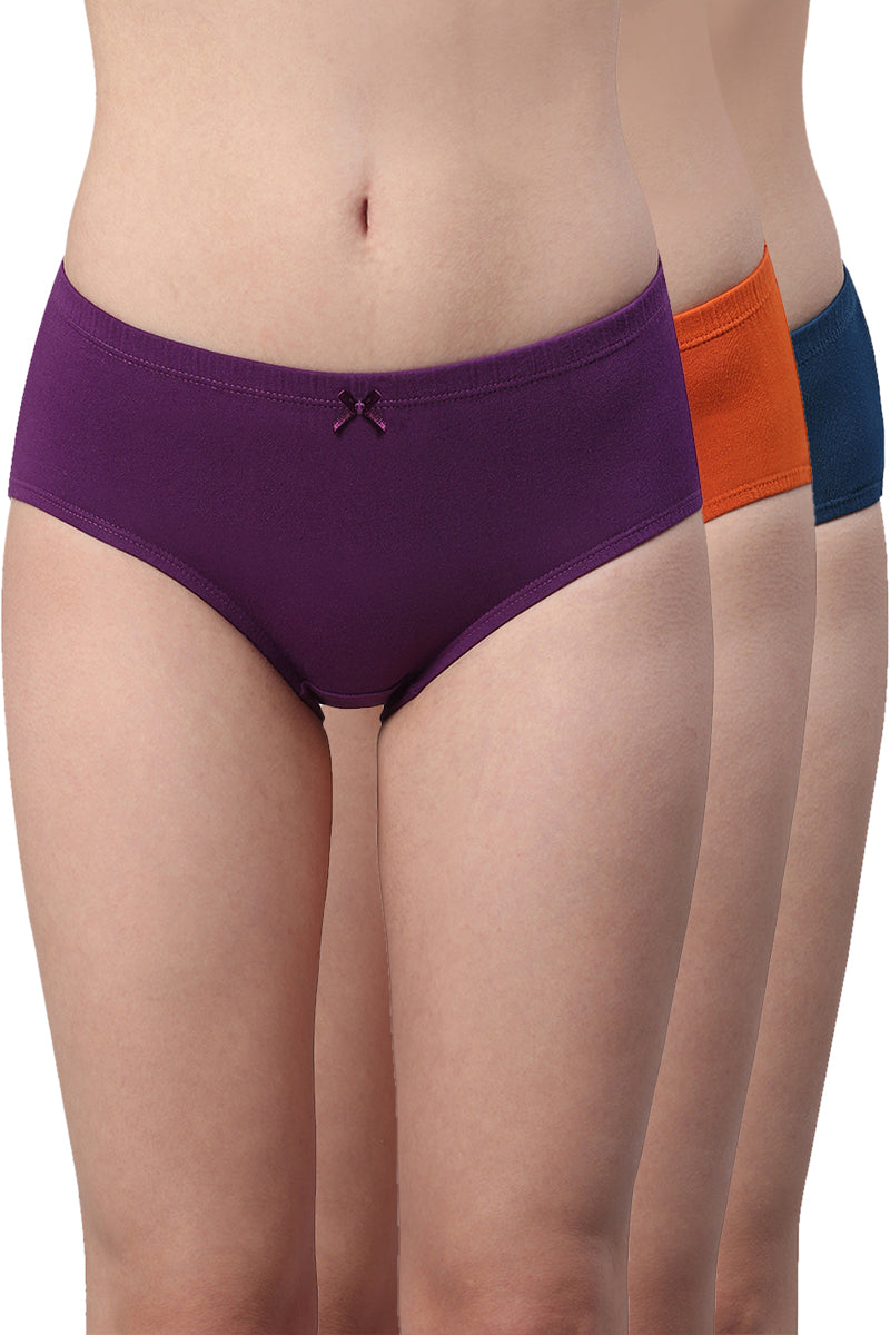 Inner Elastic Waistband Hipster (Pack of 3)