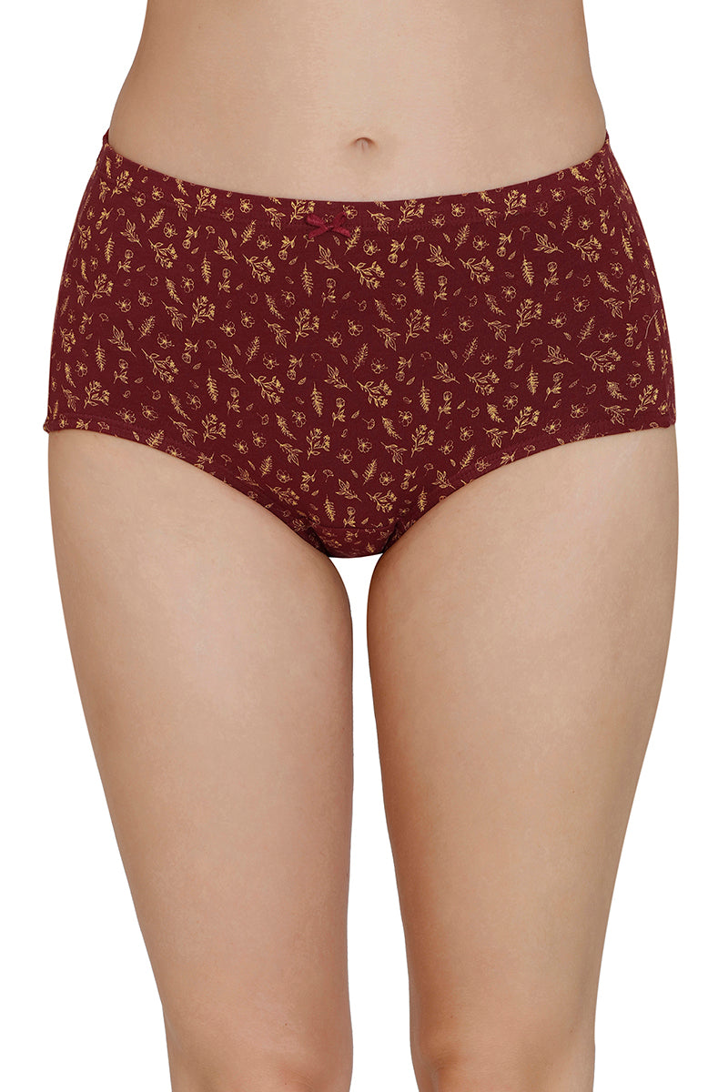 Inner Elastic Print High Rise Full Brief Panties (Pack of 3)