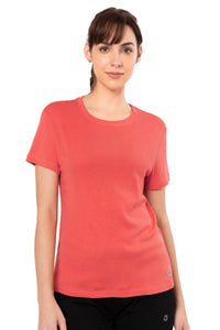 Essential Basic Short Sleeve Round Neck T-Shirt - Cayenne thumbnail 1