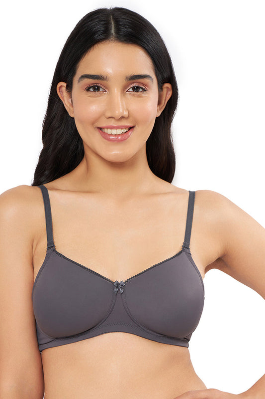 Smooth Elegance Padded Non-wired T-shirt Bra - Gray Pinstripe