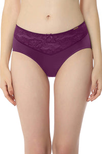 Elegant Lace Hipster Panty - Pickled Beet & Stucco thumbnail 1