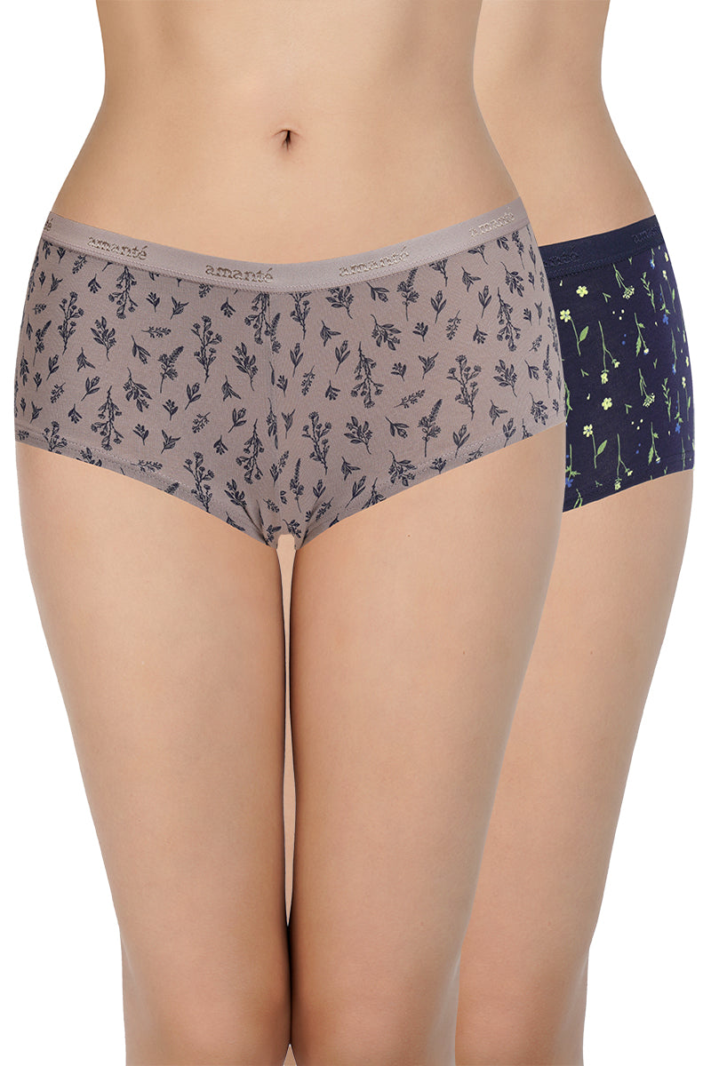Print Low Rise Boyshort Panties (Pack of 2) - Image 1 of 5