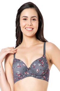 Smooth Moves Padded Wired T-Shirt Bra - Wilderness Floral Print - color option