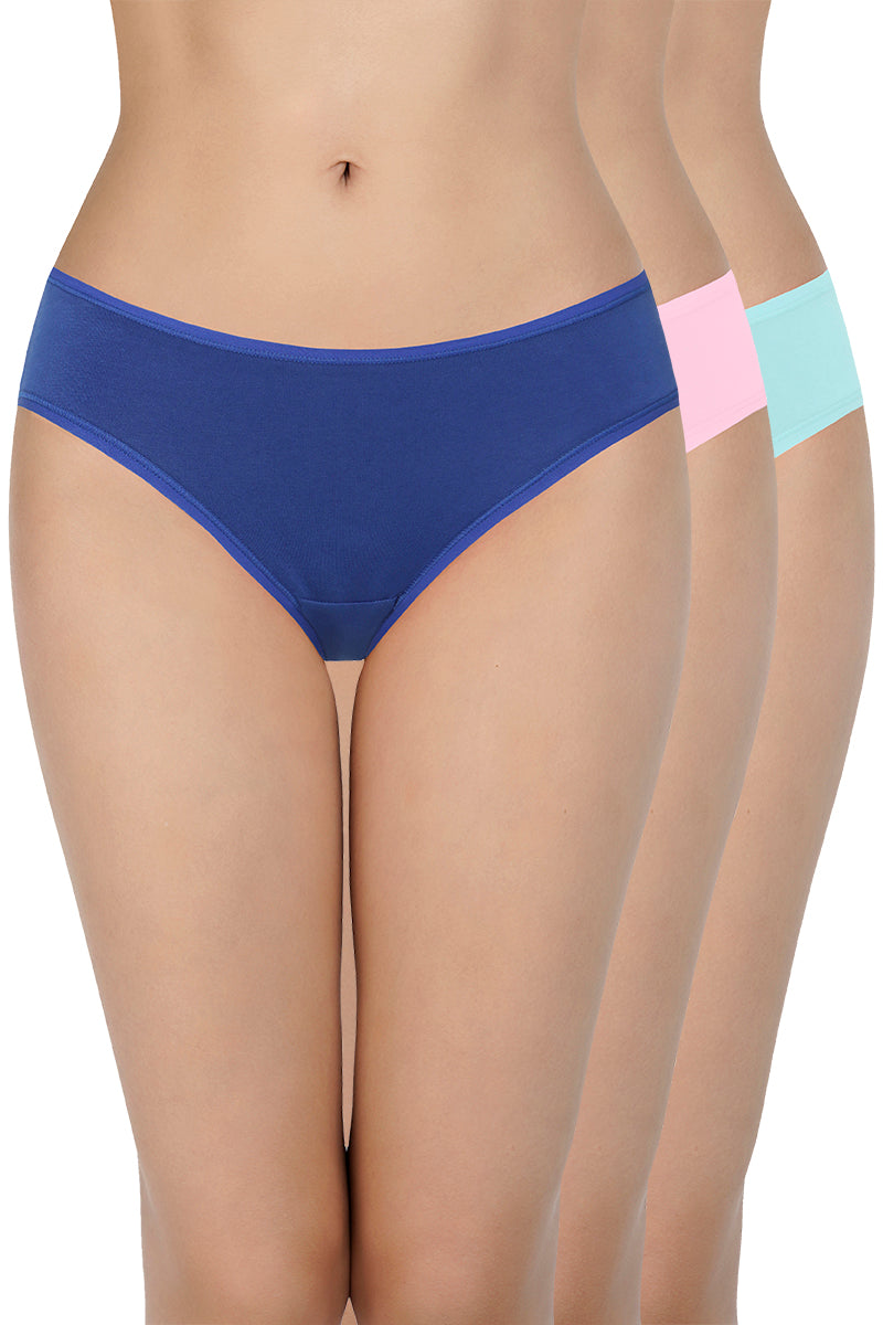 Solid Low Rise Bikini (Pack of 3) - C503