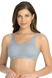 Cloudsoft Support Non-padded & Non-wired Bra - Soft Gray thumbnail 2