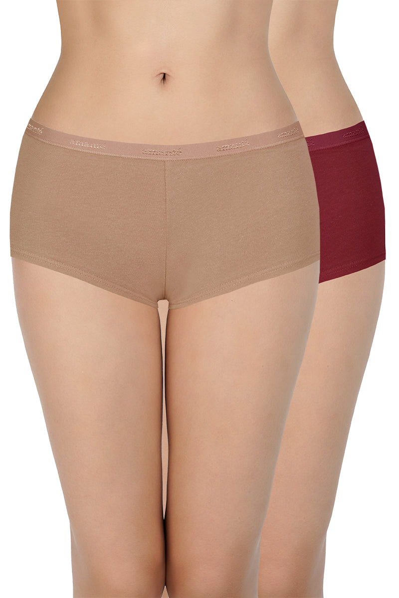 Solid Low Rise Boyshort Panties (Pack of 2) - Image 1 of 5