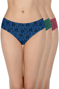 Inner Elastic Waistband Bikini Panty (Pack of 3) - color option