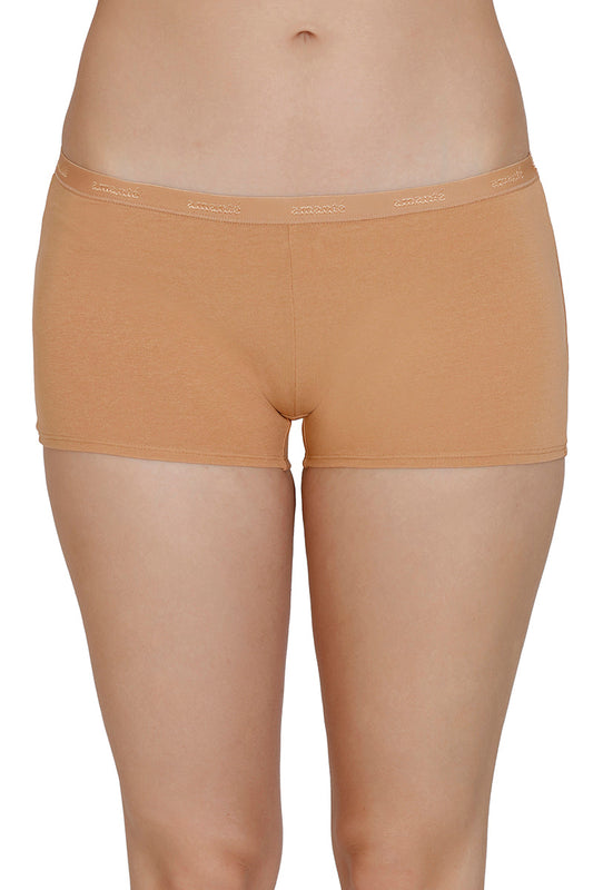 Solid Mid Rise Boyleg Panty - Macaroon