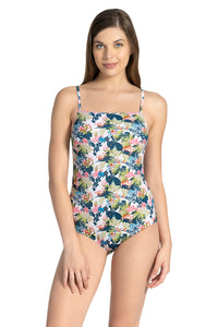 Straight Neck Swim Suit - Tropical Pr thumbnail 1