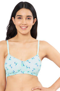 Smooth Elegance Padded Non-wired T-shirt Bra - Hummingbird Print thumbnail 1