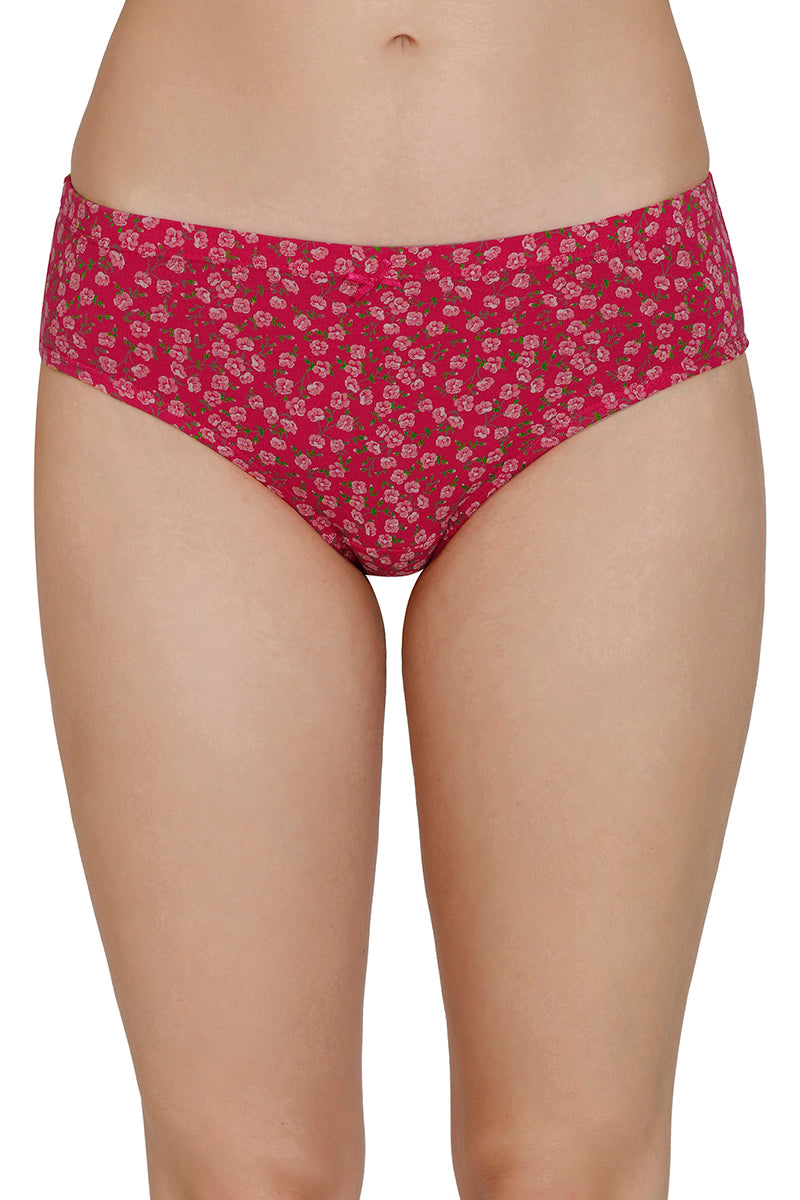 Inner Elastic Print Mid Rise Bikini Panties (Pack of 3)