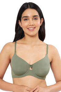 Elegant Dream Padded Wired T-shirt Bra - Sage thumbnail 1