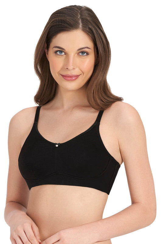 All-Day Elegance Non-Padded Non-Wired Bra - Black