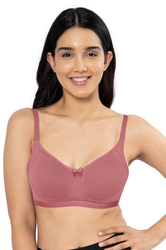 Ultimo Cotton Comfort Non Padded Non Wired Super Support Bra - Deco Rose