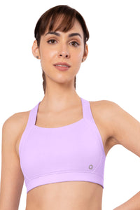 Energize High Impact Round Neck Sports Bra - Digital Lavender - color option