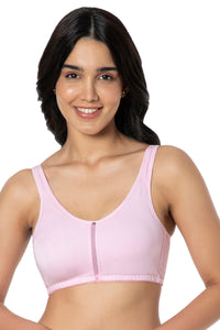 Cotton Daily Support Solid Non Padded Non-Wired Bra - Lilac Pink - color option