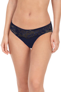 Lace Legacy Low Rise Bikini Panty - Midnight thumbnail 1