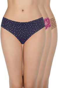 Inner Elastic Waistband Bikini Panty (Pack of 3) - color option