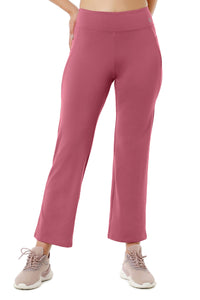 Flaunt Flared High Rise Travel Pants - Heather Rose thumbnail 1