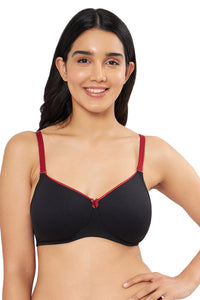 Comfort Dream Padded Non-wired T-shirt Bra - Black & Henna thumbnail 1