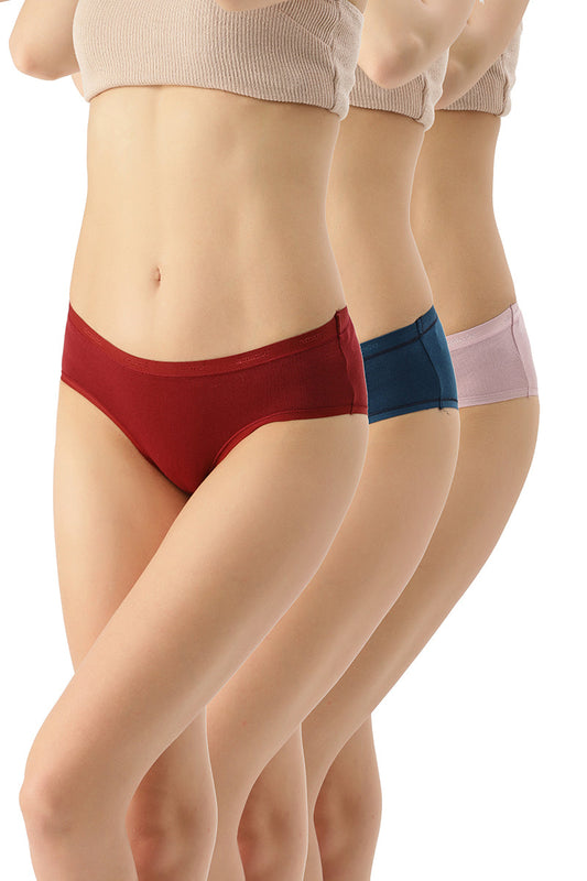 Low Rise Solid Hipster (Pack of 3)