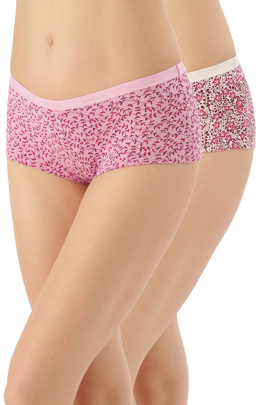 Printed Low Rise Boyshorts (Pack of 2)