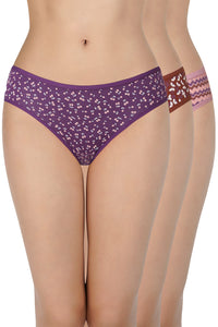 Printed Low Rise Bikini (Pack of 3) - C513 thumbnail 1