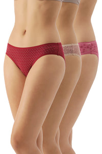 Low Rise Printed Bikini (Pack of 3) - color option