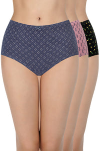 Printed High Rise Full Brief (Pack of 3) thumbnail 1