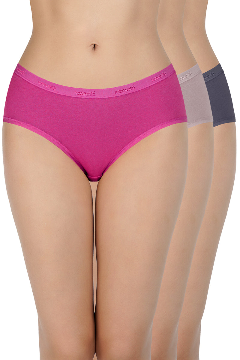 Solid Low Rise Hipster Panties (Pack of 3) - Image 1 of 7