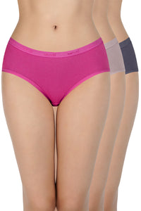 Solid Low Rise Hipster Panties (Pack of 3) - color option