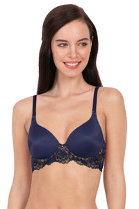 Lace Legacy Padded Wired Lace Full Cover T-shirt Bra - Midnight thumbnail 1