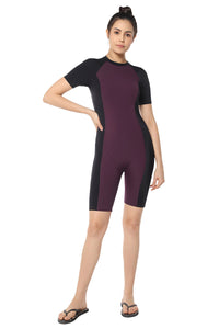 Leg Suit With Sleeves - Chockeberry With Nero thumbnail 2