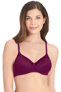 Satin Edge Padded Non-wired T-shirt Bra - Plum Caspia thumbnail 1