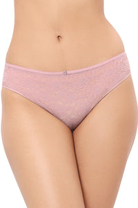 Floral Romance Three-Fourth Coverage Low Rise Bikini Panty - Cinder Rose - color option