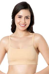 Solid Non Padded Non-Wired Cami Bra - Hazelnut - color option