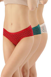 Low Rise Printed Hipster (Pack of 3) - color option