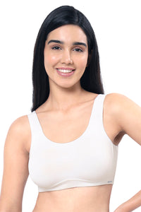 All Day Lounge Solid Non Padded Non-Wired Bra - White thumbnail 1