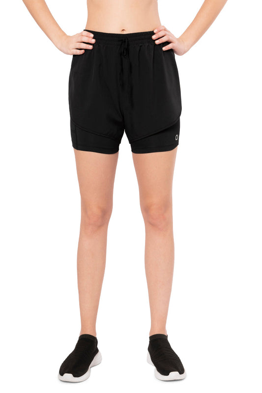 Energize High Rise Active Shorts - Jet Black