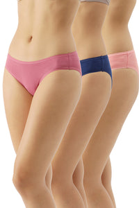 Low Rise Solid Bikini (Pack of 3) - color option