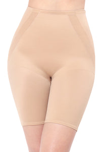 Solid Full Coverage High Rise Thigh Shaper - Sandalwood thumbnail 2